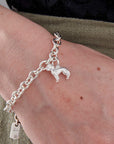 Cockapoo Silver Dog Charm Bracelet