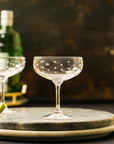 Crystal Cocktail Glasses with Stars Design
