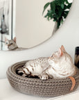 Light Brown Coco Basket Luxury Pet Bed