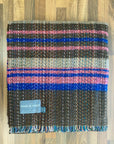 Large Checked Random Recycled Wool Blanket