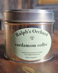 Premium Cardamom Coffee Scented Candle, luxury handcrafted soy wax candle, exotic Middle Eastern fragrance, vegan eco-friendly home decor by Ralph's Orchard at brixbailey.com