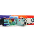 Travel Inspired Dog Collar with Plastic Buckle