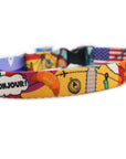 Travel Inspired Dog Collar with Plastic Buckle