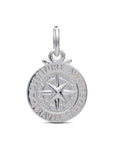 Travel Safe Compass Personalised Silver Charm