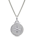 Travel Safe Compass Personalised Silver Charm