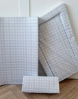 Anti-Roll Wedge Changing Mat - Baby Blue Gingham