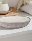 Multi Wick Concrete Oval Loaf Bowl Candle