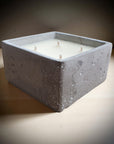 Concrete Square 4-Wick Candle