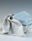 Luxury constellations jacquard baby blanket, premium organic cotton throw, stylish sky blue, best-selling nursery decor, 100 x 160 cm by Wildash London at brixbailey.com
