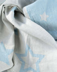 Luxury constellations jacquard baby blanket, premium organic cotton throw, stylish sky blue, best-selling nursery essential by Wildash London at brixbailey.com