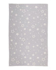 Luxury constellations jacquard baby blanket throw, premium 100% organic cotton, stylish dove grey, soft and cozy, 100cm x 160cm by Wildash London at brixbailey.com