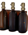 Copper Triple Wall Mounted Soap Dispenser