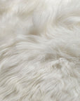 Luxury handmade Icelandic sheepskin rug, premium long fur, 100% natural white double side by side, soft high-quality fleece by Wildash London at brixbailey.com