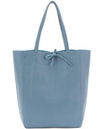 Cornflower Pebbled Leather Tote Shopper - Brix + Bailey