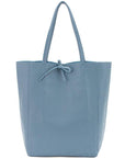 Cornflower Pebbled Leather Tote Shopper - Brix + Bailey