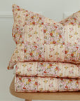 Cozy Cotton Quilted Blanket and Pillow Set Spring Garden