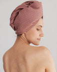 Cotton Waffle Hair Towel Turban