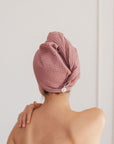 Cotton Waffle Hair Towel Turban