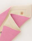 Couverture bio rose papate fille GOTS douce
