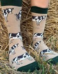 Green Cow Bundle of 2 Bamboo Socks