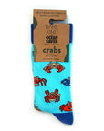 Save the Crabs Bamboo Socks in Blue