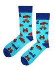 Save the Crabs Bamboo Socks in Blue