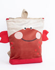 Crab Velvet & Polyester Toddler Backpack - Waterproof Design
