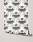 Art Deco Crane Wallpaper