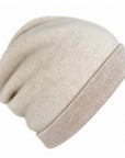 Sandstone Reversible Cashmere Beanie