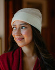 Sandstone Reversible Cashmere Beanie