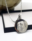 Personalised Cremation Ashes Necklace – Photo Engraved Stainless Steel Urn Pendant