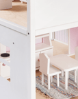 White Wooden Dollhouse Play Set Roosi Villa