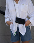 Leather crossbody case for iPhone 11 - Polka
