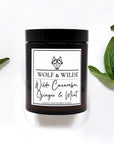 Luxury cucumber ginger mint aromatherapy candle with floral musk scent, vegan friendly, best-selling home fragrance by Wolf & Wilde at brixbailey.com