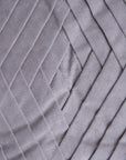 Luxury organic cotton pleated cushion covers, grey, premium handcrafted chambray weave, 50x50 cm, set of 2, stylish and durable by Karpāsa London at brixbailey.com