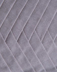 Premium organic cotton pleated cushion covers, grey luxury chambray weave, set of 2, 50x50cm, stylish and durable, machine washable by Karpāsa London at brixbailey.com