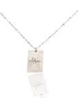 Custom engraved tiny tag necklace