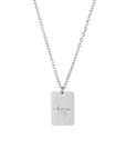 Custom engraved tiny tag necklace