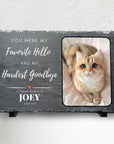 Custom Pet Memorial - Personalised Pet Plaque on Natural Slate | Engraved Rock Tribute