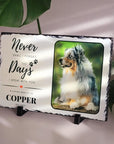Custom Pet Memorial Slate – Personalised Pet Plaque & Dog Memorial Photo Frame