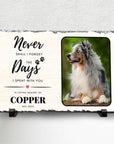 Custom Pet Memorial Slate – Personalised Pet Plaque & Dog Memorial Photo Frame