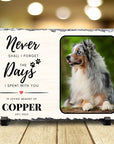 Custom Pet Memorial Slate – Personalised Pet Plaque & Dog Memorial Photo Frame