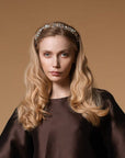 Lena Beaded Headband with Swarovski Crystals & Pearls – Luxurious by Eva Oherjus at www.brixbailey.com