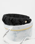 Black Mulberry Silk Knotted Headband Joanna