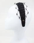 Charlize Headband with Swarovski Veil – Elegant & Shimmery by Eva Oherjus at www.brixbailey.com