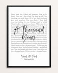 Custom Song Lyrics Minimalist Wall Art Print