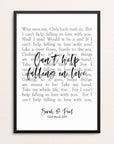 Custom Song Lyrics Minimalist Wall Art Print