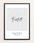 Custom Song Lyrics Minimalist Wall Art Print