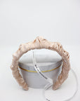 Light Beige Silk Knotted Headband