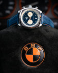 Blue And Orange Leather Rally Watch Strap